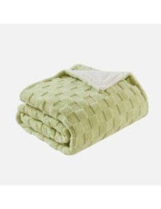 Manta Elect.alcantara Verde/blanco 160w 160x120cm 9niv Autoapagado,  2