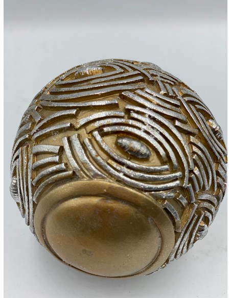 Bola decorativa relieve dorado 10*10cm