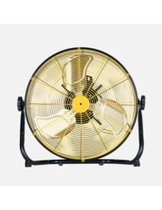 Ventilador Industrial Mapache 80w Negro/amarillo 3vel 3aspas Orienta