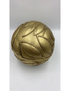 Bola decorativa relieve hojas dorado 12*12cm