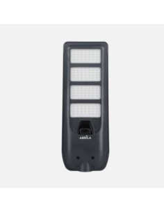 Farola Led Solar Bazan 300w 6500k Gris 3980lm Ip65 C/mando Y Sensor 