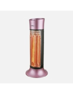 Estufa Elec.de Carbono Yuma 900w Rosa/negro 2pot Oscilante  2elm.,an 2