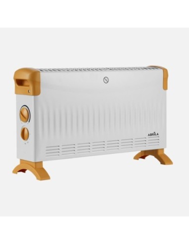 Convector Kevin 2000w Blanco/ocre 3pot. Termostato Reg. Funcion Turb
