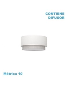 Pantalla Colgante Kenya M10 Blanco/gris 40Dx38dx22h Difusor Incluido