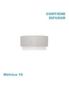 Pantalla Colgante Kenya M10 Gris/blanco 40Dx38dx22h Difusor Incluido