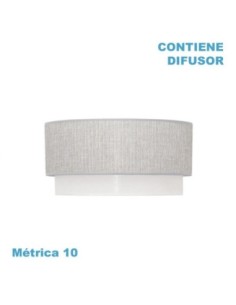 Pantalla Colgante Kenya M10 Gris/blanco 50Dx48dx23h Difusor Incluido