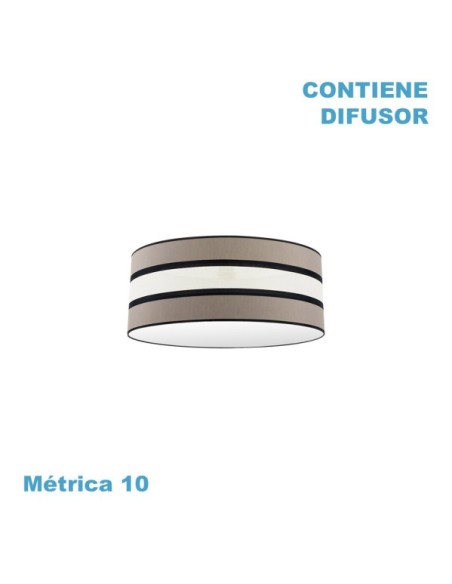 Pantalla Colgante Karla M10 Topo/beis 50dx50dx22h Difusor Incluido F