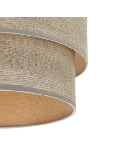 Pantalla Colgante Triple Smile M10 Madera Gris 50dx40dx28h Fabrilamp