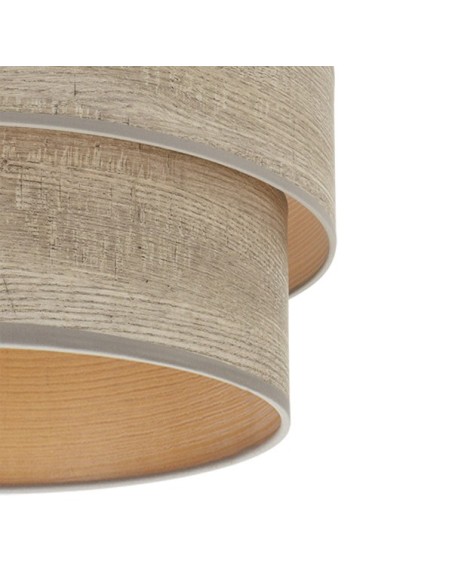 Pantalla Colgante Triple Smile M10 Madera Gris 50dx40dx28h Fabrilamp