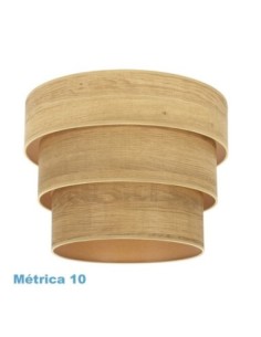 Pantalla Colgante Triple Smile M10 Madera Clara 50dx40dx28h Fabrilam