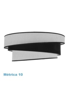Pantalla Colgante Hara M10 Blanca/negra 50dx40dx22h Difusor Incluido