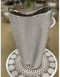 Jarrón curvas plata 28*45cm