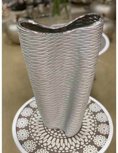 Jarrón curvas plata 28*45cm
