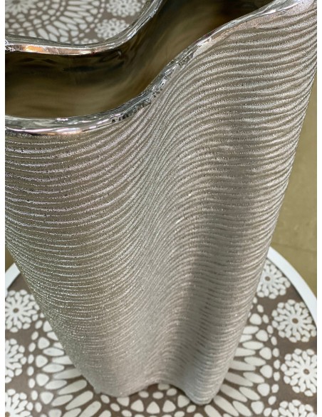 Jarrón curvas plata 28*45cm