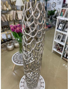 Jarrón metal calado 17*117cm