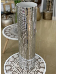 Jarrón brillantes plata 14*62cm
