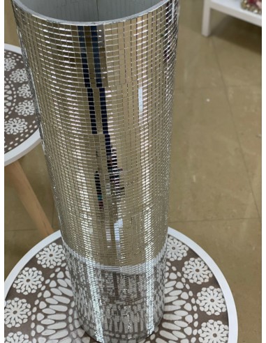 Jarrón brillantes plata 14*62cm