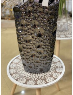 Jarrón burbujas negro 26*49cm
