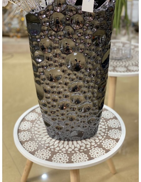 Jarrón burbujas negro 26*49cm