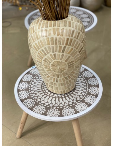 Jarrón mosaico beige 24*37cm