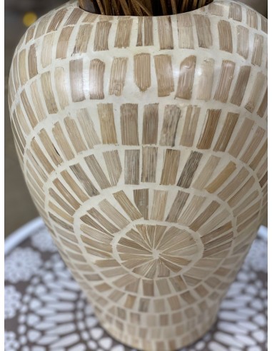 Jarrón mosaico beige 24*37cm