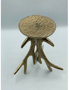 Portavelas rama dorado 9*15cm