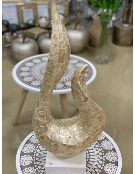 Figura formas nacar beige 27*62cm