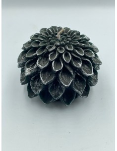 Vela flor negra 18cm 2