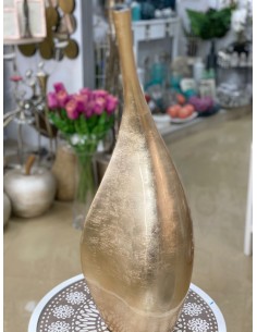 Jarrón formas dorado 27*78cm 2