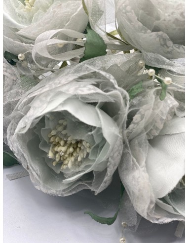 Ramo rosas verde agua 35cm