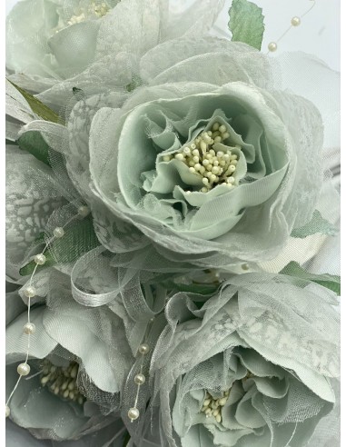 Ramo rosas verde agua 35cm