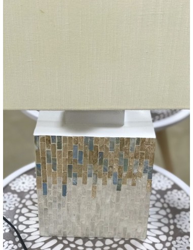 Lampara sobremesa nacar beige 41*50cm