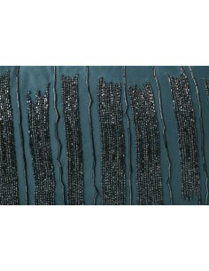 Cojín pedrería lineas azul 30*50 cms 2