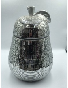 Caja decorativa pera mosaico espejo 14*29cm