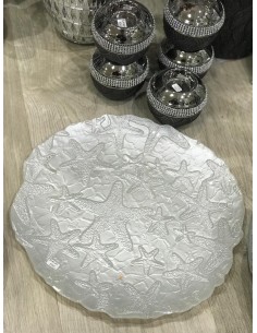 Bandeja estrellas plata 32*32cm