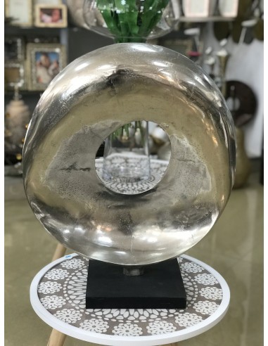 Figura circulo escultura plata 47*50cm