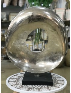Figura circulo escultura plata 47*50cm