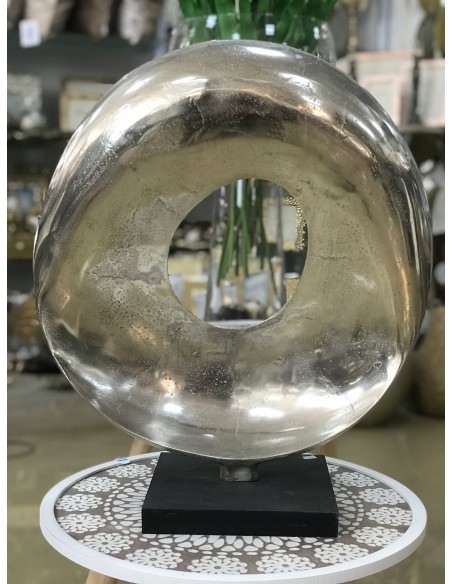 Figura circulo escultura plata 47*50cm
