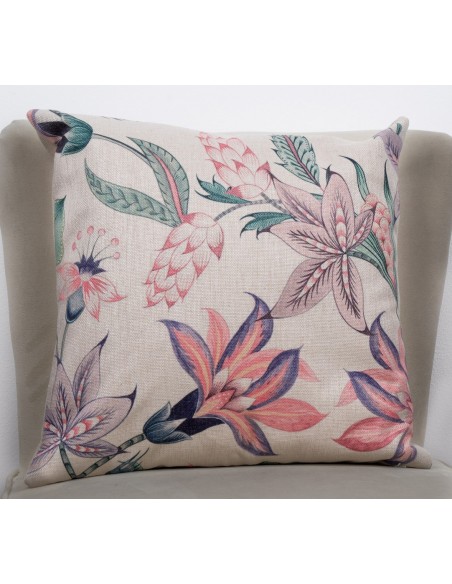 Cojin 45*45 flor rosa tipo saco