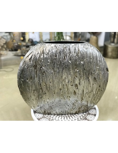 Jarrón relieve plata 44*50cm