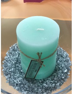 Vela decorativa turquesa 7*10cm