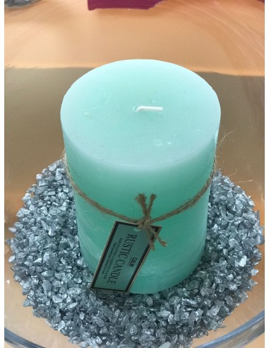 Vela decorativa turquesa 7*14cm