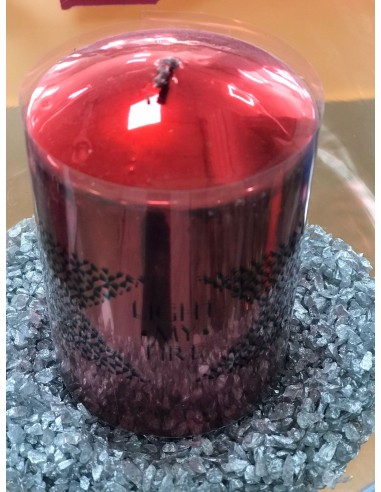 Vela decorativa rojo brillante 7*9cm