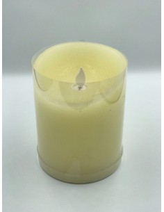 Vela decorativa led beige 10*12cm