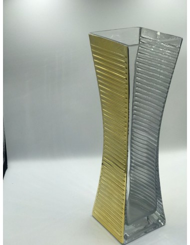Jarrón cristal dorado 9*29cm