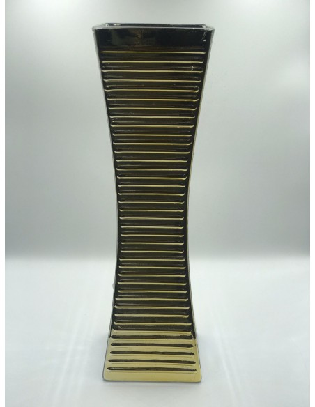 Jarrón cristal dorado 9*29cm