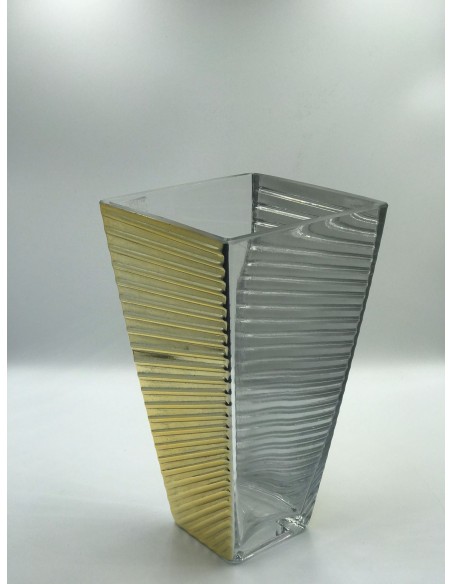 Jarrón cristal dorado 11*20cm