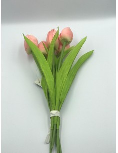 Ramillete tulipanes coral 27cm 2