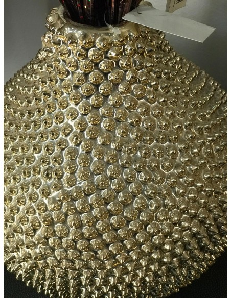 Jarrón relieve dorado 17*27cm