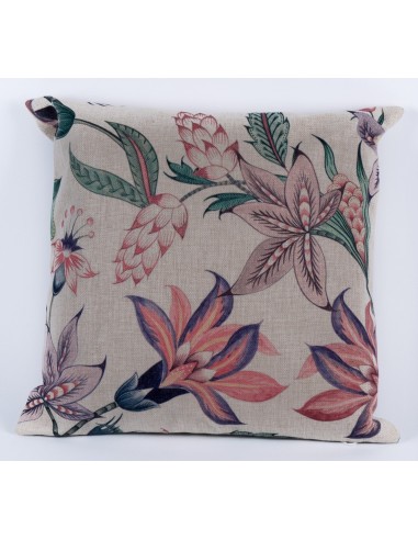 Cojin 45*45 flor rosa tipo saco